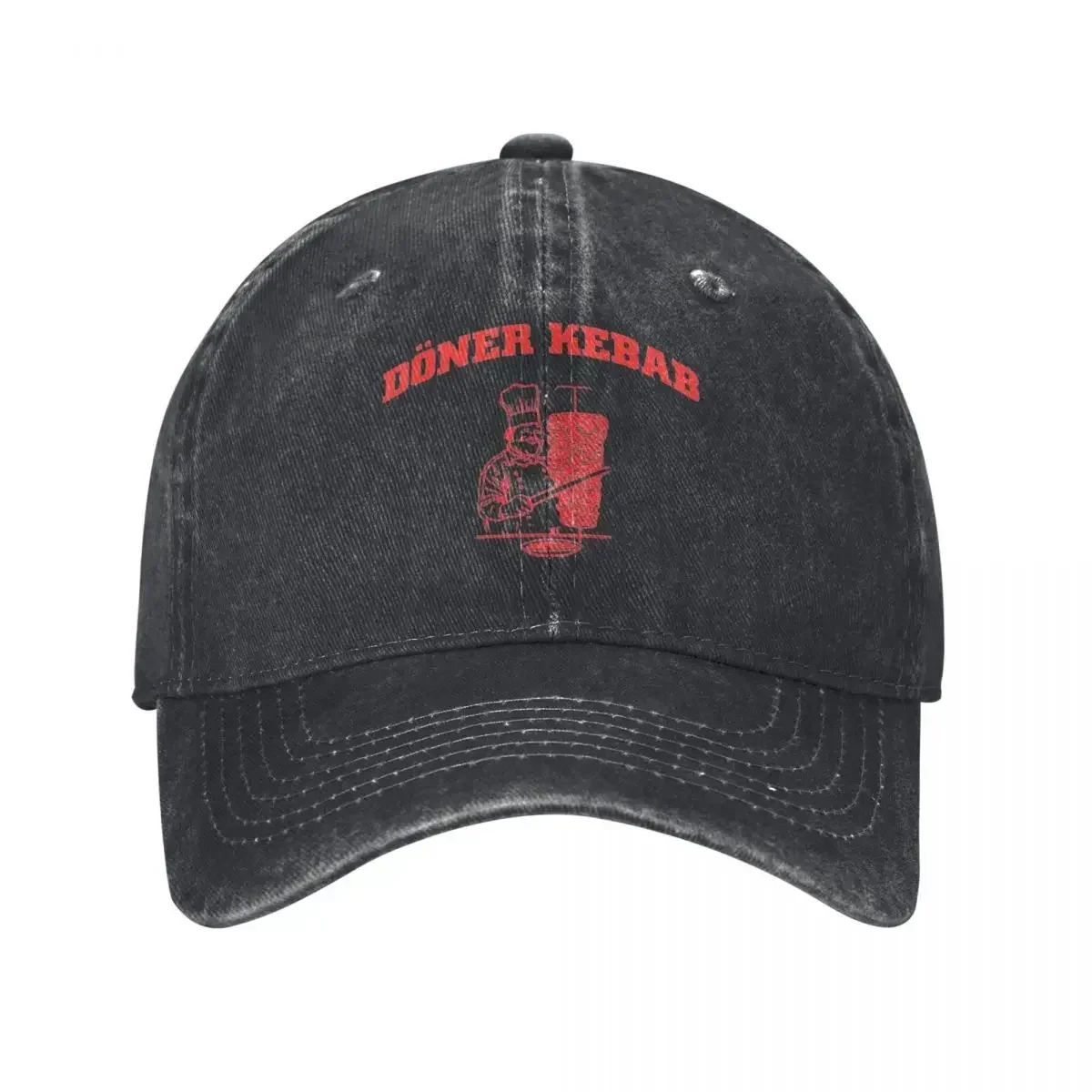 New Red Doner Kebab Denim Baseball Cap Funny Tennis Skate Trucker Hat Spring Men Women y2k Cool Design Baseball Caps