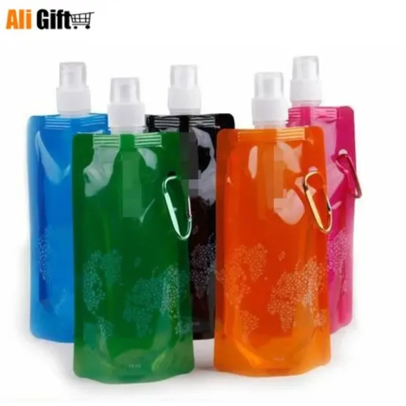 Portable Folding Water Bottle, Foldable Bag, Travel for Sports, Novelty Items Bag, 16 oz