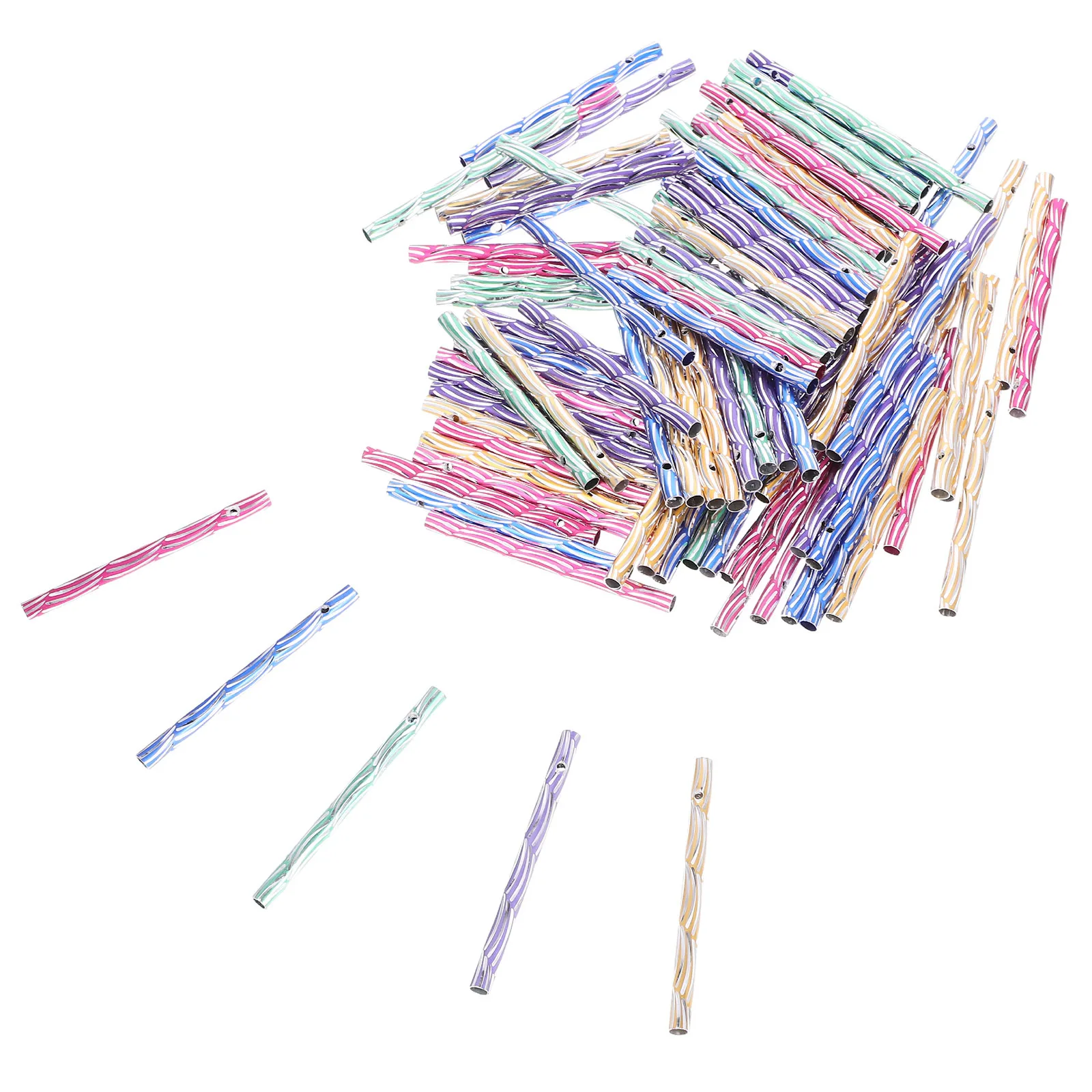 

100Pcs Aluminum Wind Chime Tubes Durable Sturdy Metal for DIY Wind Chime Parts Outdoor Hanging Tubes Craft Supplies