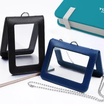 جديد جلد البقر جميع شفافة بطاقة كم ID مجموعة من البطاقات شارة حامل حافظة واضحة بطاقة بنك ائتمانية كليب شارة حامل الملحقات