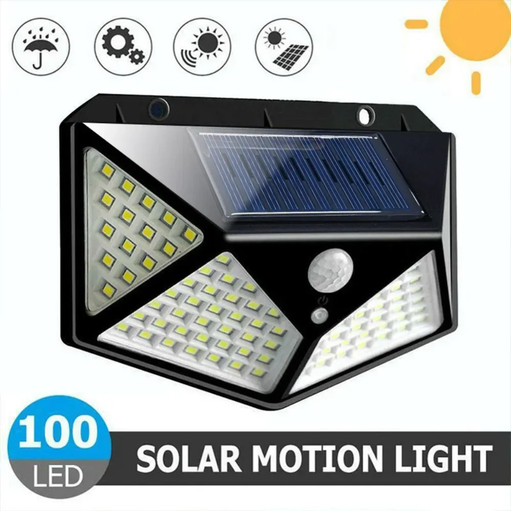 

100 Wall Lights Outdoor Solar Lamp PIR Motion Sensor Solar Powered Sunlight Street Light Garden Decoration lighting