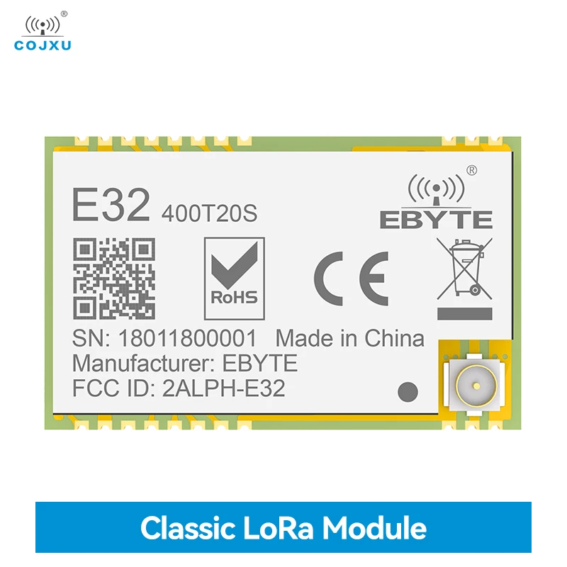 

SX1278 LoRa увеличенный спектр 433 МГц COJXU E32-400T20S 20dBm модуль передачи данных Беспроводная передача UART низкая мощность