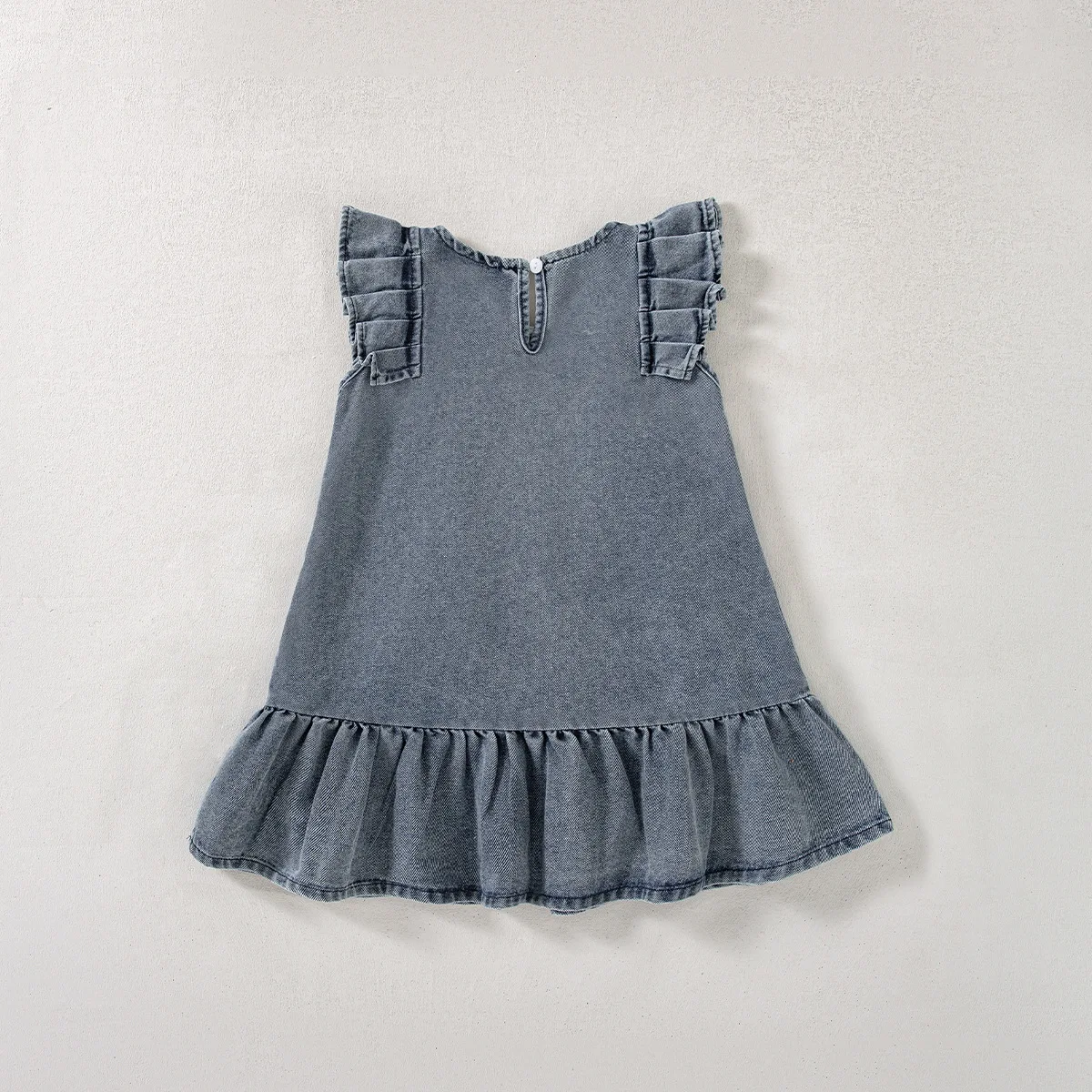 2026 Summer New Girls Sleeveless Denim Dress Children Solid Casual Dress For Baby Girl Loose Princess Dress Infant Clothes