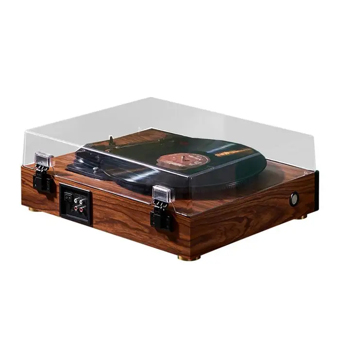 

high end mordern vintage design Wooden desktop record player vinyl and gramophon turntable phonograph