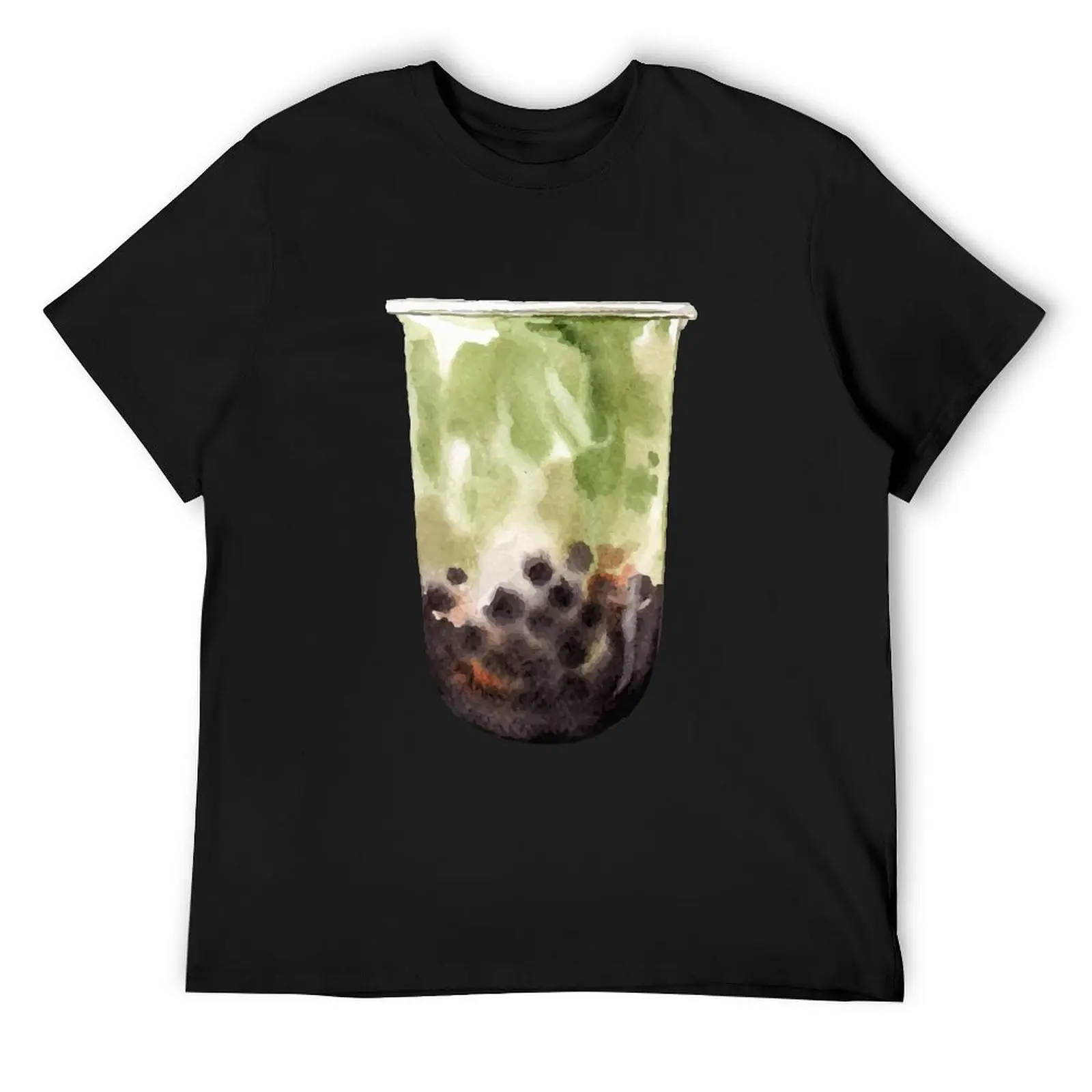 

Green Tea Boba Milk Tea T-Shirt affliction shirts Short sleeve tee shirts graphic tees men clothing