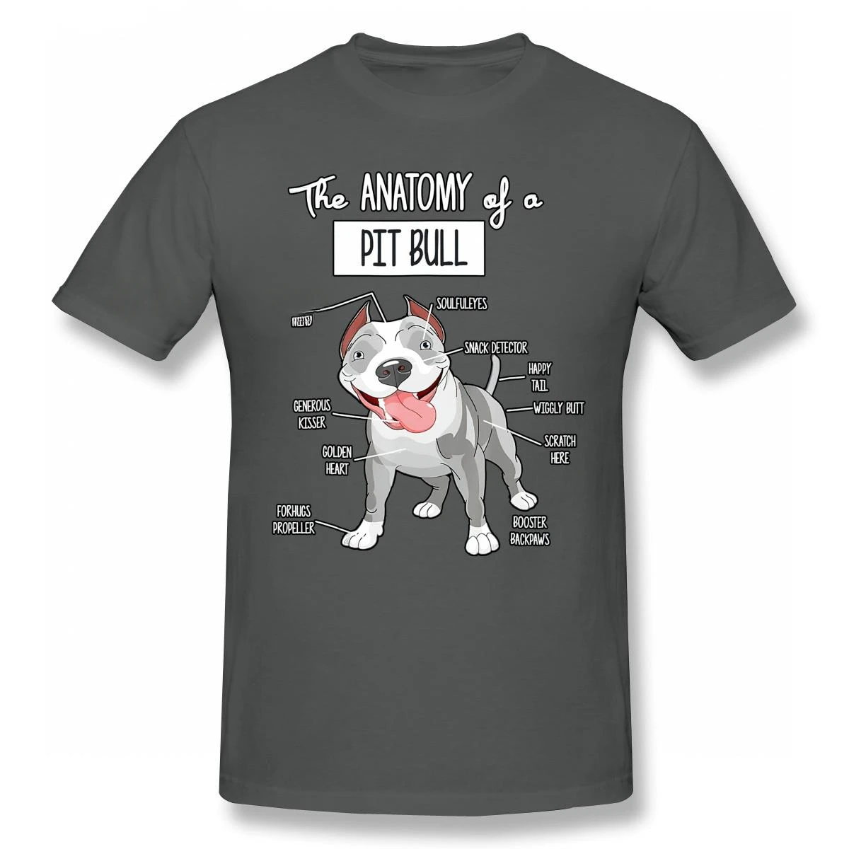 heavyweight Anatomy Of A Pitbull Dog Saving T Shirt Men High Quality Cotton Summer Short Sleeve Tshirt Brands Tee Top Gift