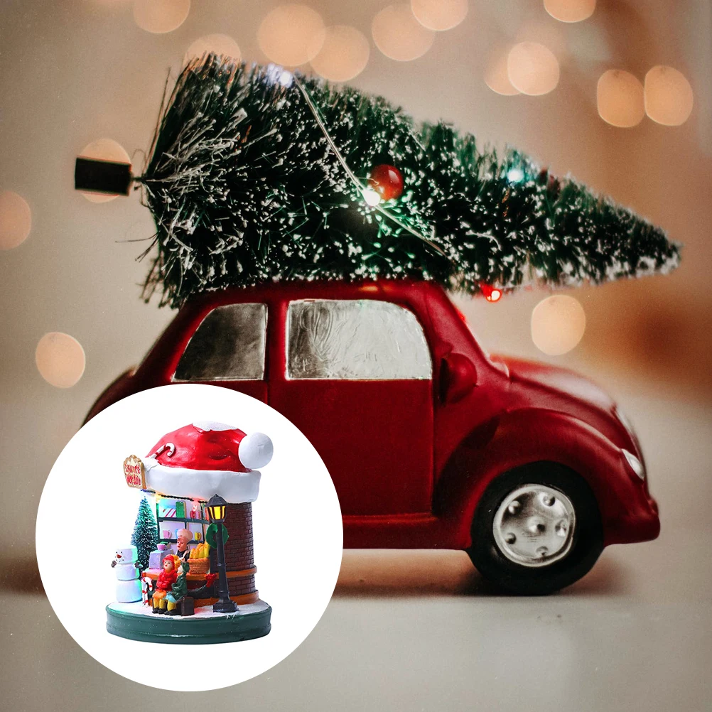 

Premium Resin House Decoration Glowing Xmas Desktop nament for Home Party Store Hotel Christmas Gingerbread Craft