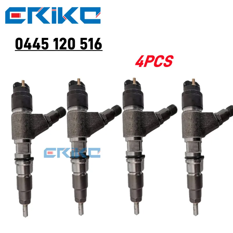 

4PCS 0445 120 516 0445120516 0 445 120 516 Fuel Injector for Ford Perkins 7.1 Engine 6.4 Excavator