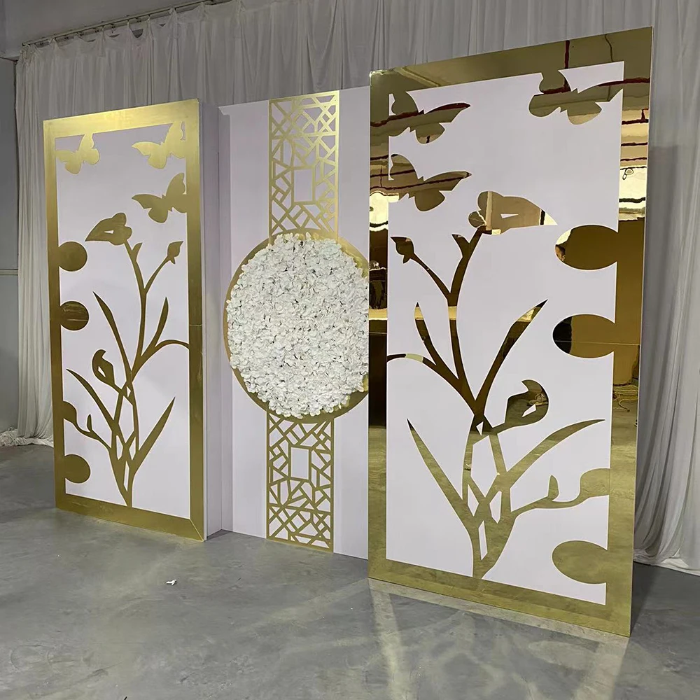 Lotus Custom Acrylic PVC Wedding Backdrop Stand Event Used Special Lotus, 3Pcs