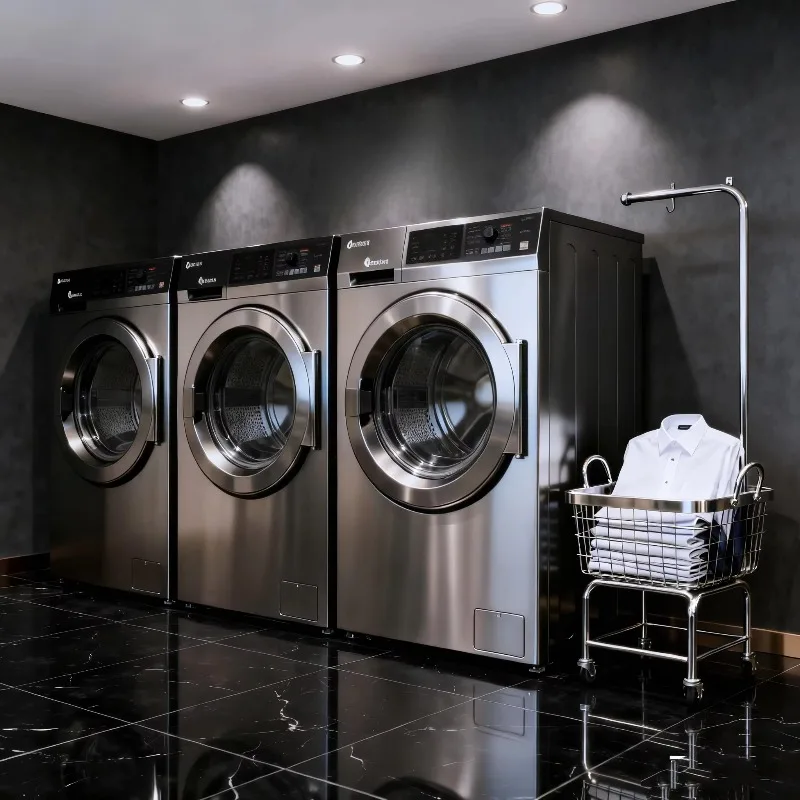 

Laundry Shops Hotel Laundromat Using Covering Washer and Dryer Sets