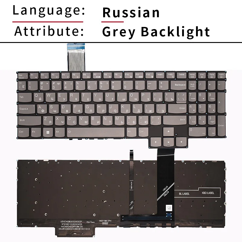 US RU SP IT GR LA Keyboard RGB Backlight For Lenovo Legion Pro 5-16ACH6 16ITH6H 16IAH7H 16ARH7 PT5CYXBG PH5CYXBG-4T New