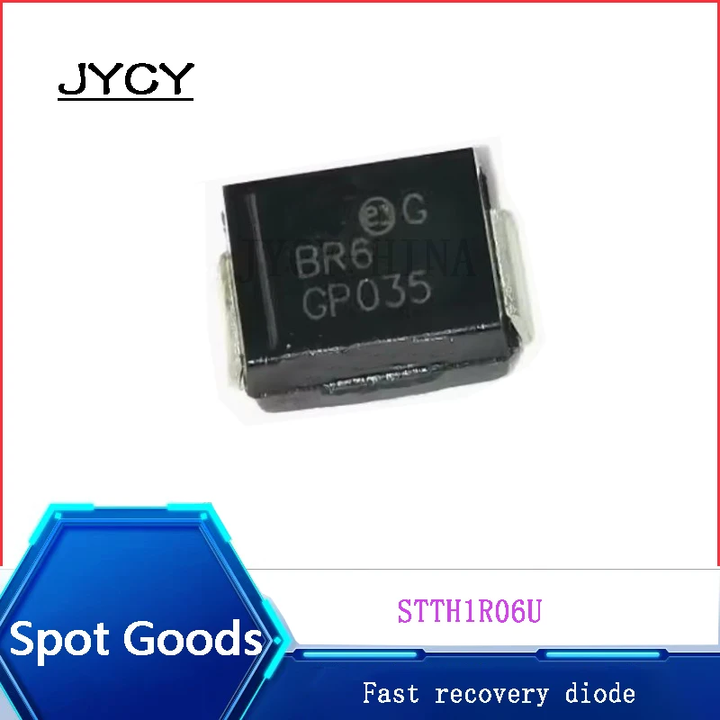 20pcs/lote STTH1R06U 1A 600V Brand new and original BR6 Fast recovery diode  GEN PURP SMB