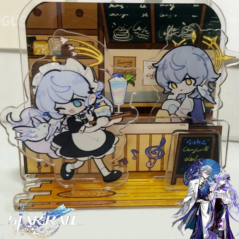 Juego Honkai Star Rail Robin Sunday Cosplay figura acrílica soporte cafetería placa de pie decoración de escritorio accesorio de fiesta