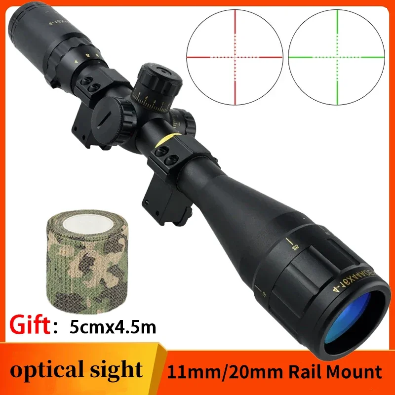 4-16X44AOEYS Scopes Long-range Sniping Tactical Optical Sight Red Green Adjustable Hunting Riflescope 11mm/20mm Rail Mount