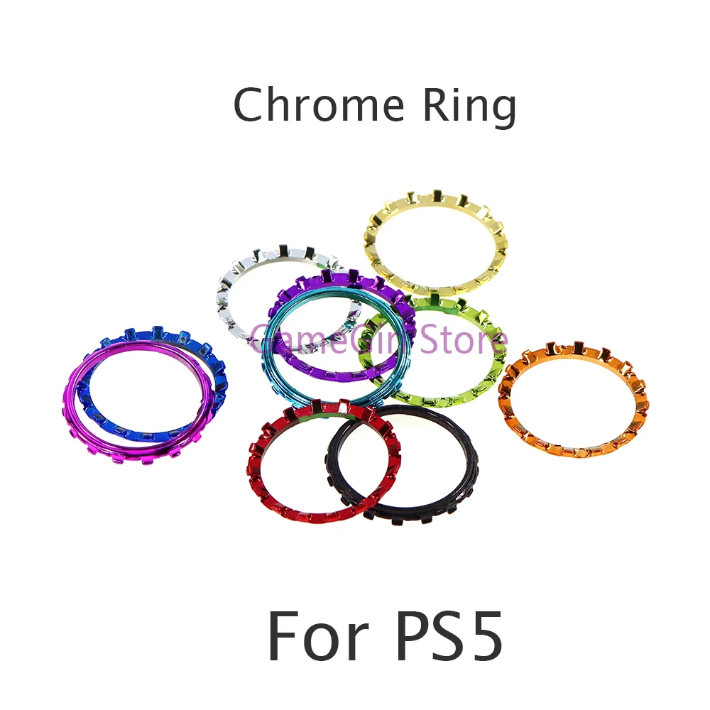 

100pcs Chrome Plating Accent Thumbstick Rocker Rings For Playstation 5 PS5 Controller Replacement Accessories