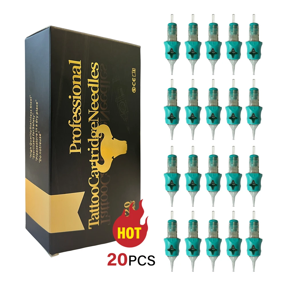 

20pcs Tattoo Needles round Liner 1R Permanent Makeup Cartridges Membrane System for Universal Tattoo Machines