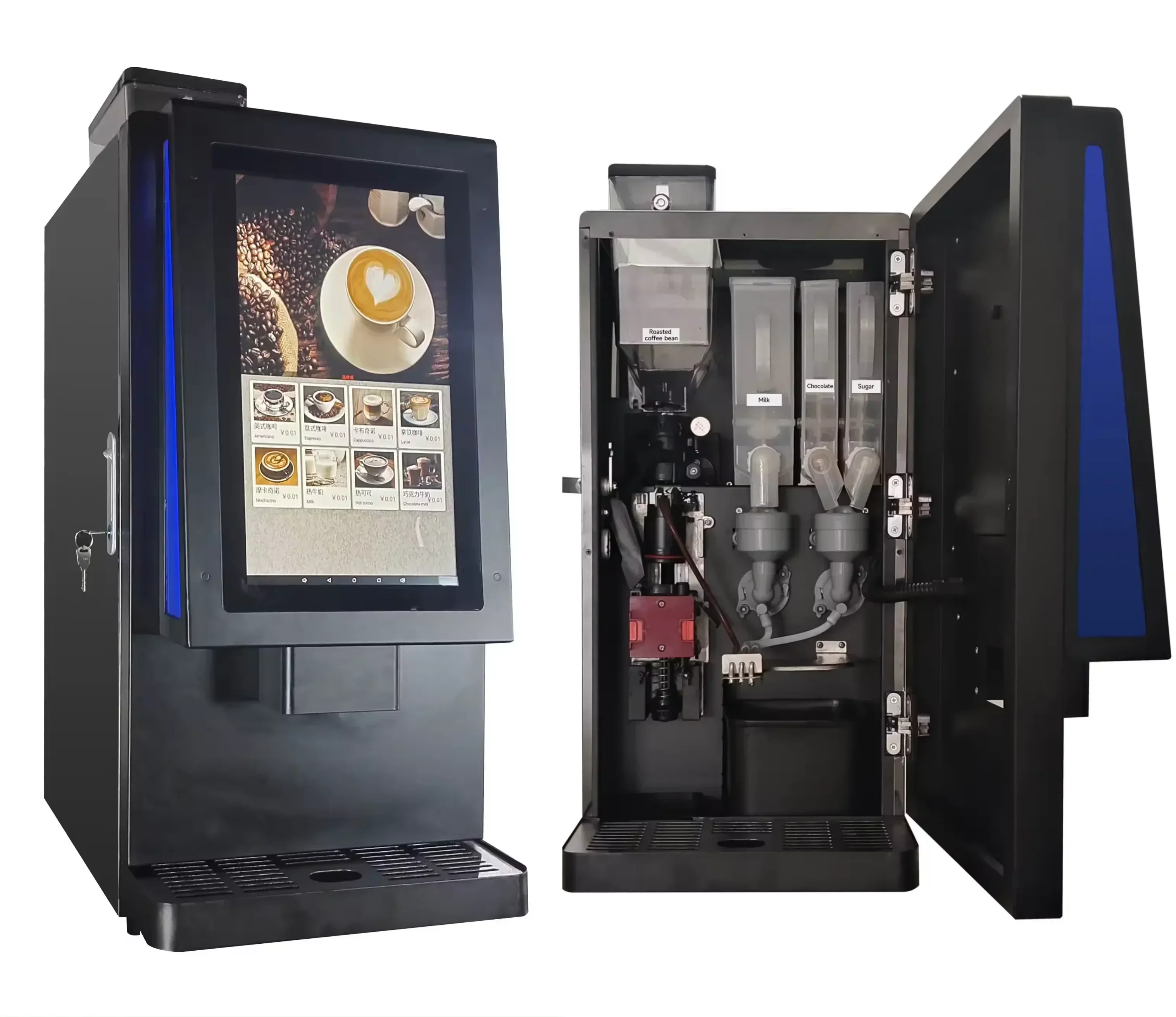 Exquisite Italian Fully Automatic Commercial Intelligent Touch Espresso Machine