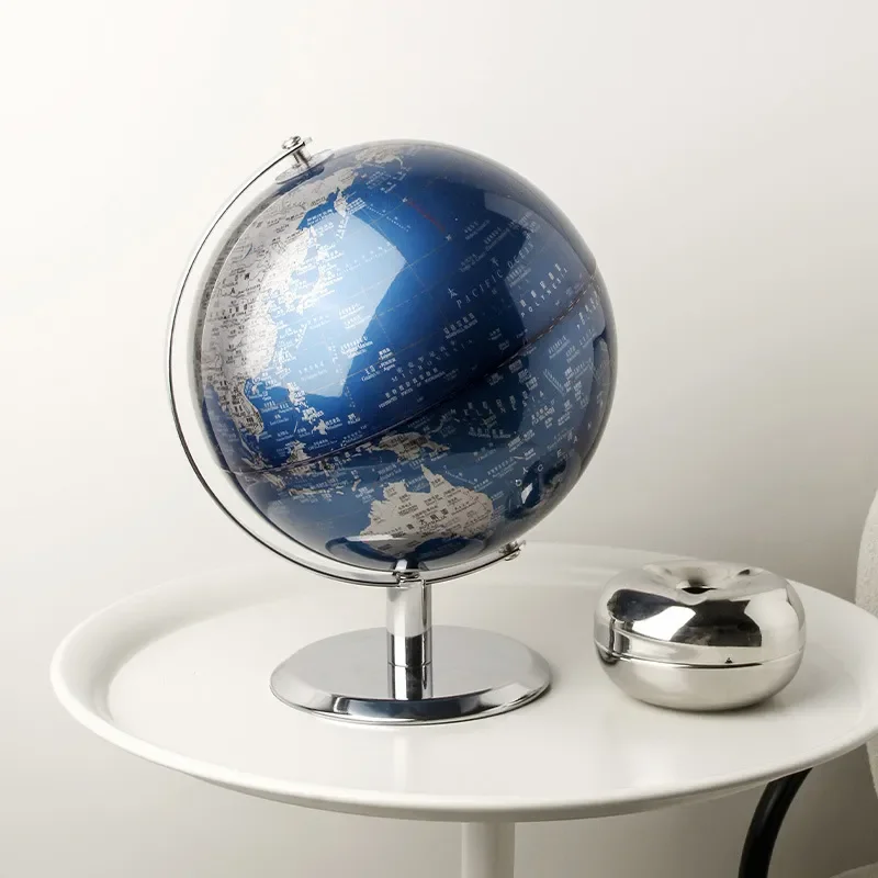 Light Luxury Globe Ornament for Home Living Room Wine Cabinet TV Cabinet Study Office Soft Decoration Jewelry Display