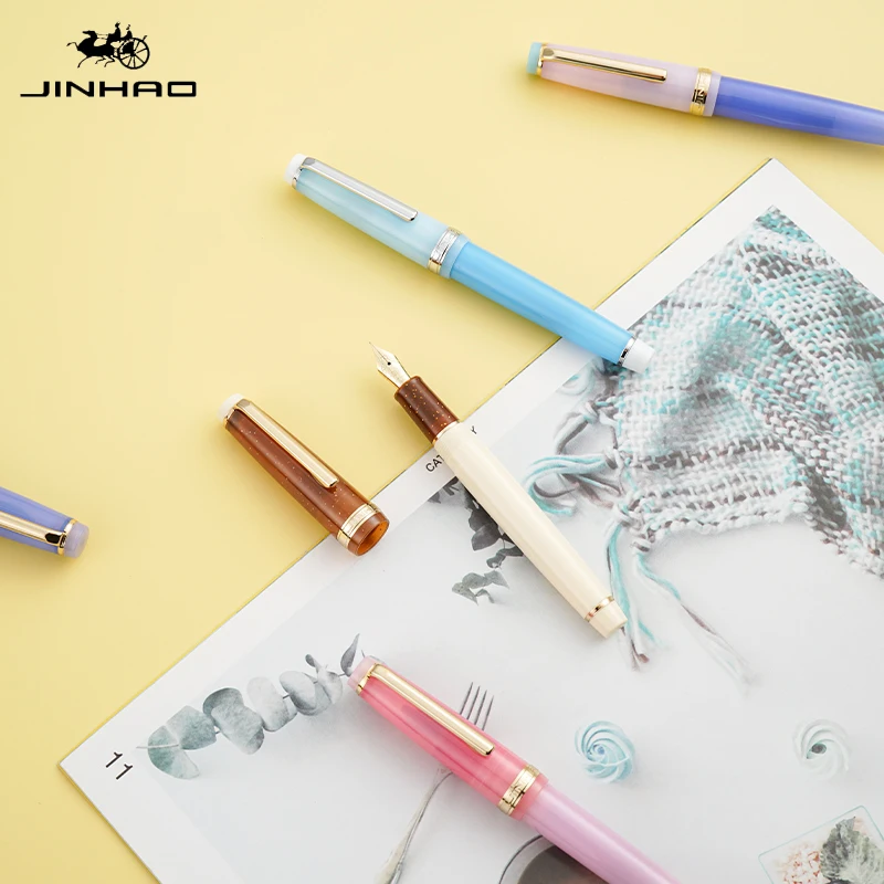 Jinhao 82 Pen New Color Flat Top Crown Student High Beauty Hard  Fountain Pen Calligraphy Pen