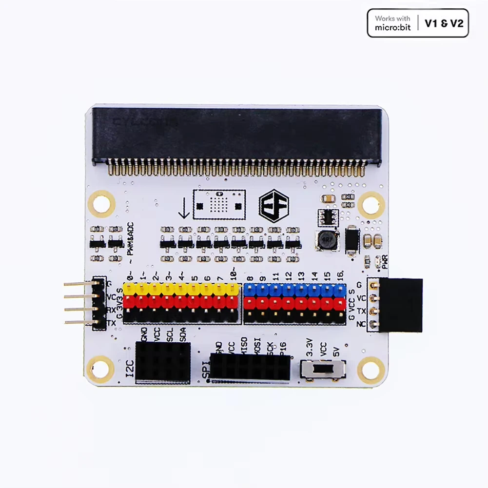 Octopus:bit Breakout Board For micro:bit Adapt to 5V Sensor Lead out GPIO/serial/IIC/SPI Port Support Kids Programming Education