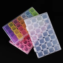 28 Grid Jewelry Box Nail Art Storage Parts Box Acrylic Texture Classic Timeless Detachable Lightweight Practical Nail Art Tools*