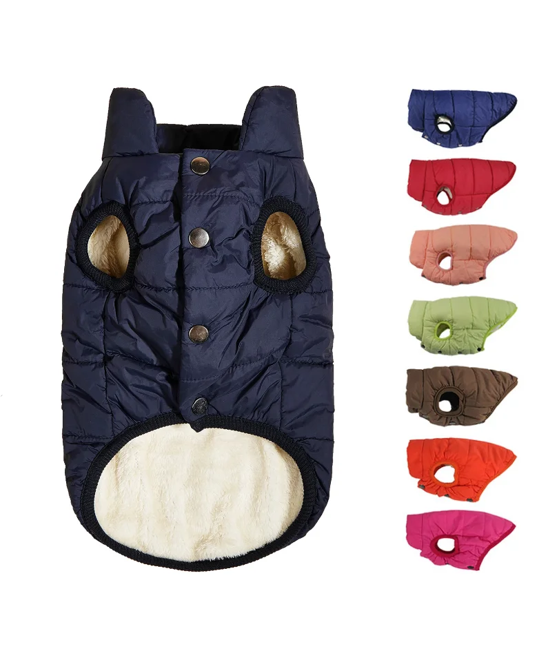 

Winter Dog Clothes Outdoor Cold Proof Warm Dog Jacket with Fleece Cotton Lining Chihuahua French Bulldog Puppy Clothing Coat