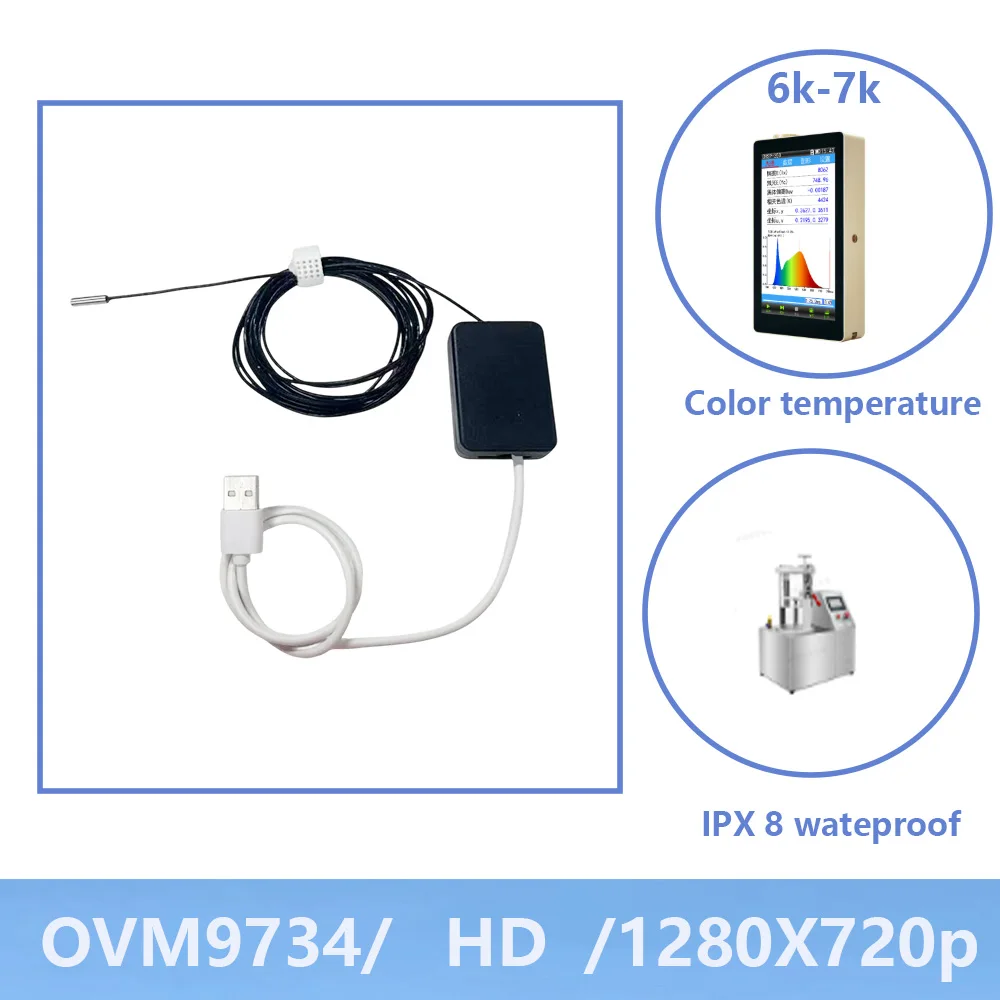 USB Resolution 8MP 4G 1280x720p OVM9734 Endoscope Camera