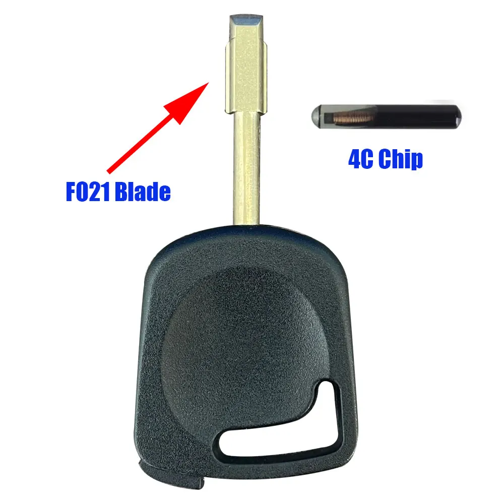 

Transponder Key Shell For Ford For Focus Mondeo Ka Escort Fiesta Fusion Transit Connect Fob Key Case Cover 4C/4 Chip Uncut Blade