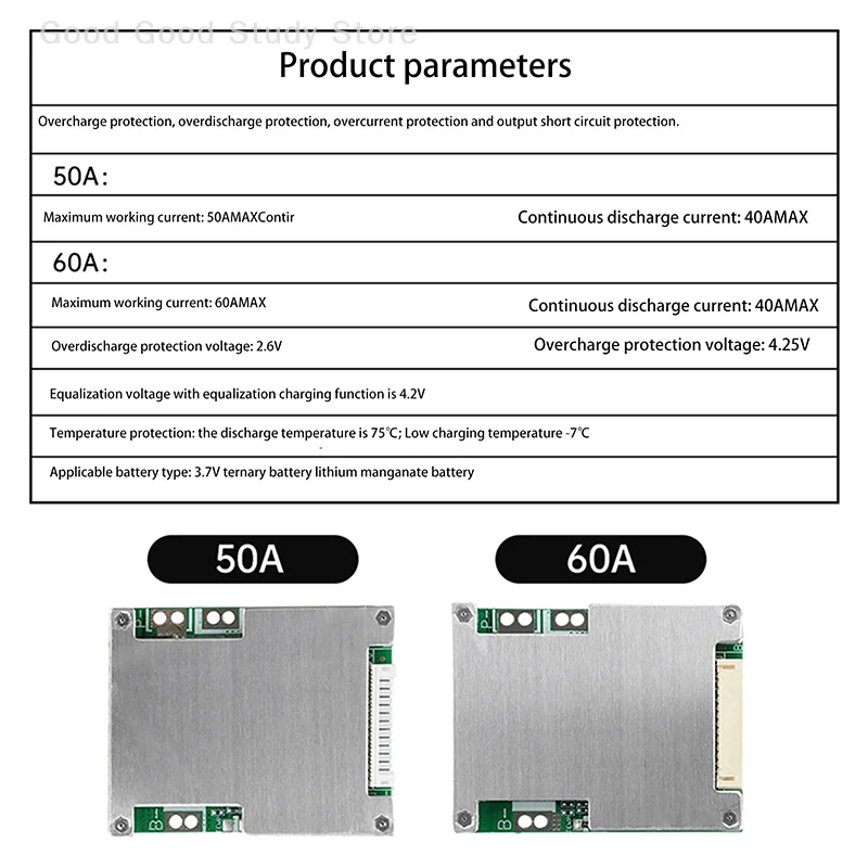 BMS 10S 36V 30A Same Port Split Port Lithium Battery Protection Board With Equalization 18650 Battery Balanced Protection Board