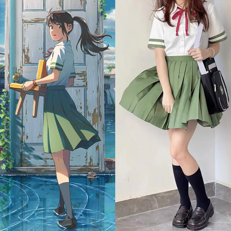 Japanese Original Anime Ling Ya Hu Di Same JK Top Preppy Style Japanese Cos Uniform Short Sleeve Shirt Outfit