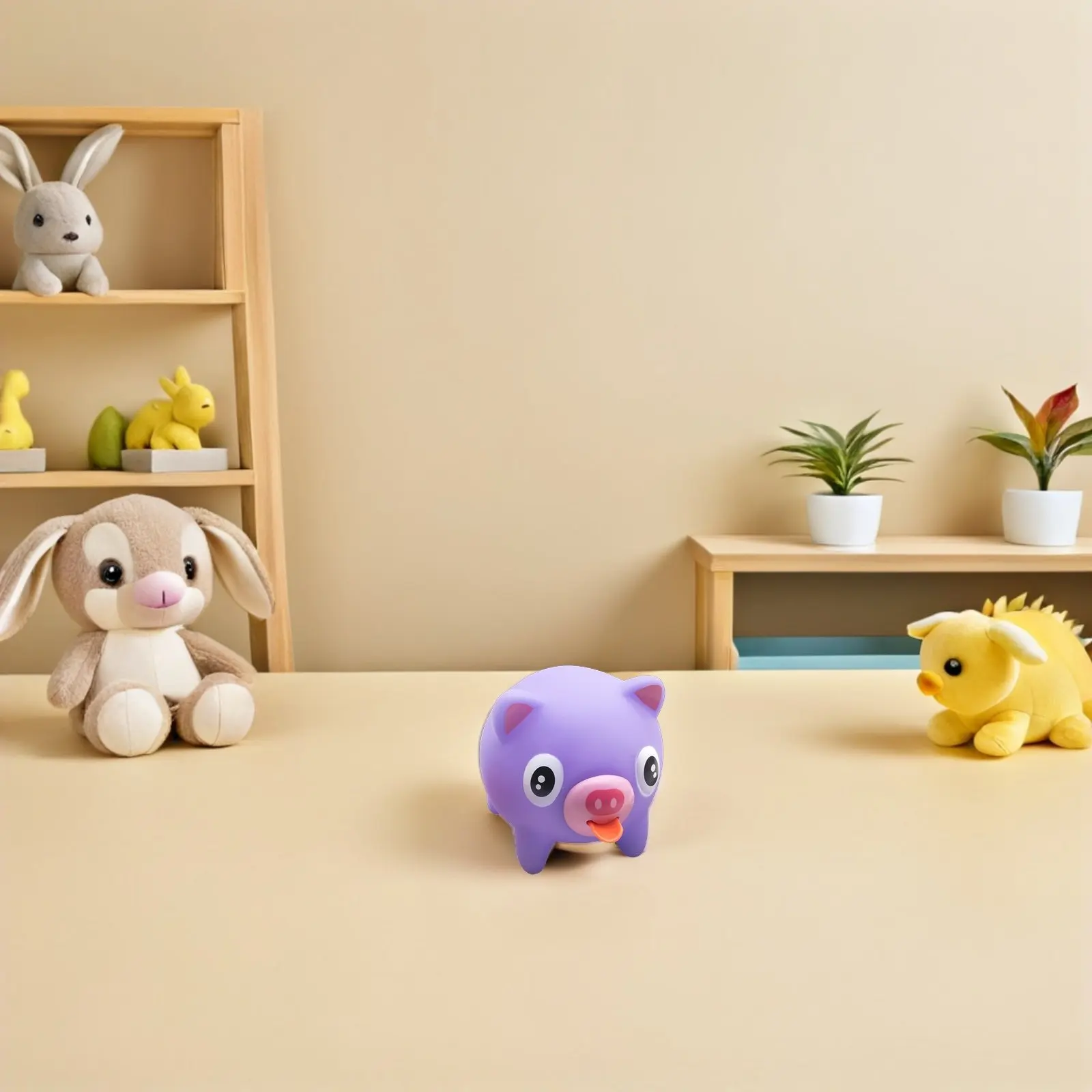 

Lively Squeak Rabbit Sensory Squeeze Stress Relief Animal Soft PVC for Kids Anxiety Release Squeeze Toy Tongue