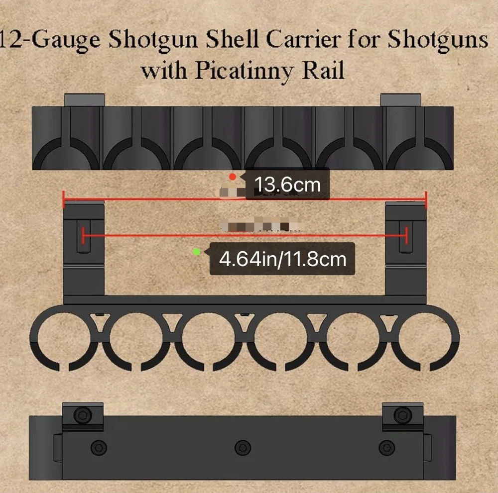 

Боковое седло KSG, 12 калибра (не страйкбол), держатель для дробовика | Совместим с креплением Пикатинни диаметром 20 мм, не подходит для страйкбола.