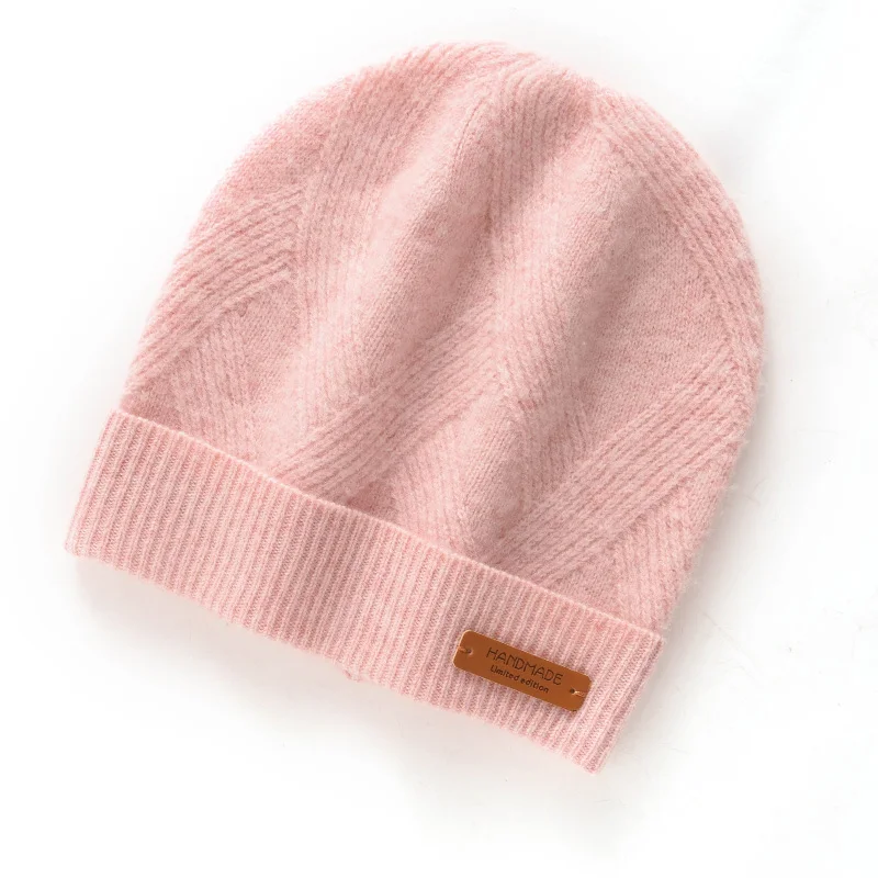 الخريف والشتاء جديد المرأة الكشمير قبعة 100% الكشمير محبوك بلون المرأة قبعة المألوف الساخن بيع المرأة قبعة