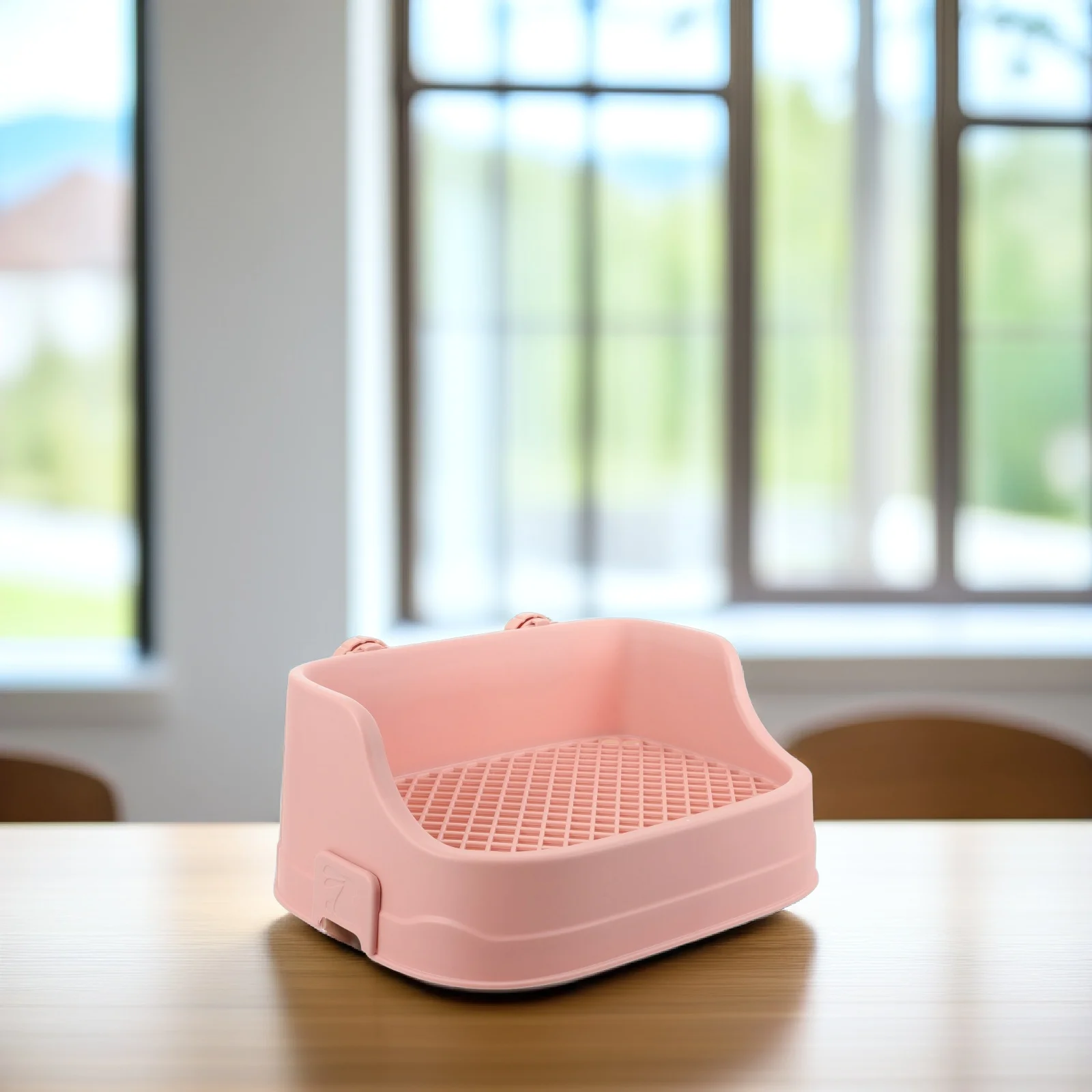 

Rabbit Litter Box Plastic Design Anti-Leak Cage Potty Trainer Pan Small Animal Toilet Guinea Pig Hamster Use Rat Litter Box