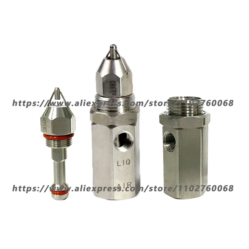 

Ultrasonic Nozzle Air Atomizer Nozzle Dry Fog Super Fine Mist Air Atomizing Nozzle 304 Stainless Steel Dust Removal Spray Nozzle