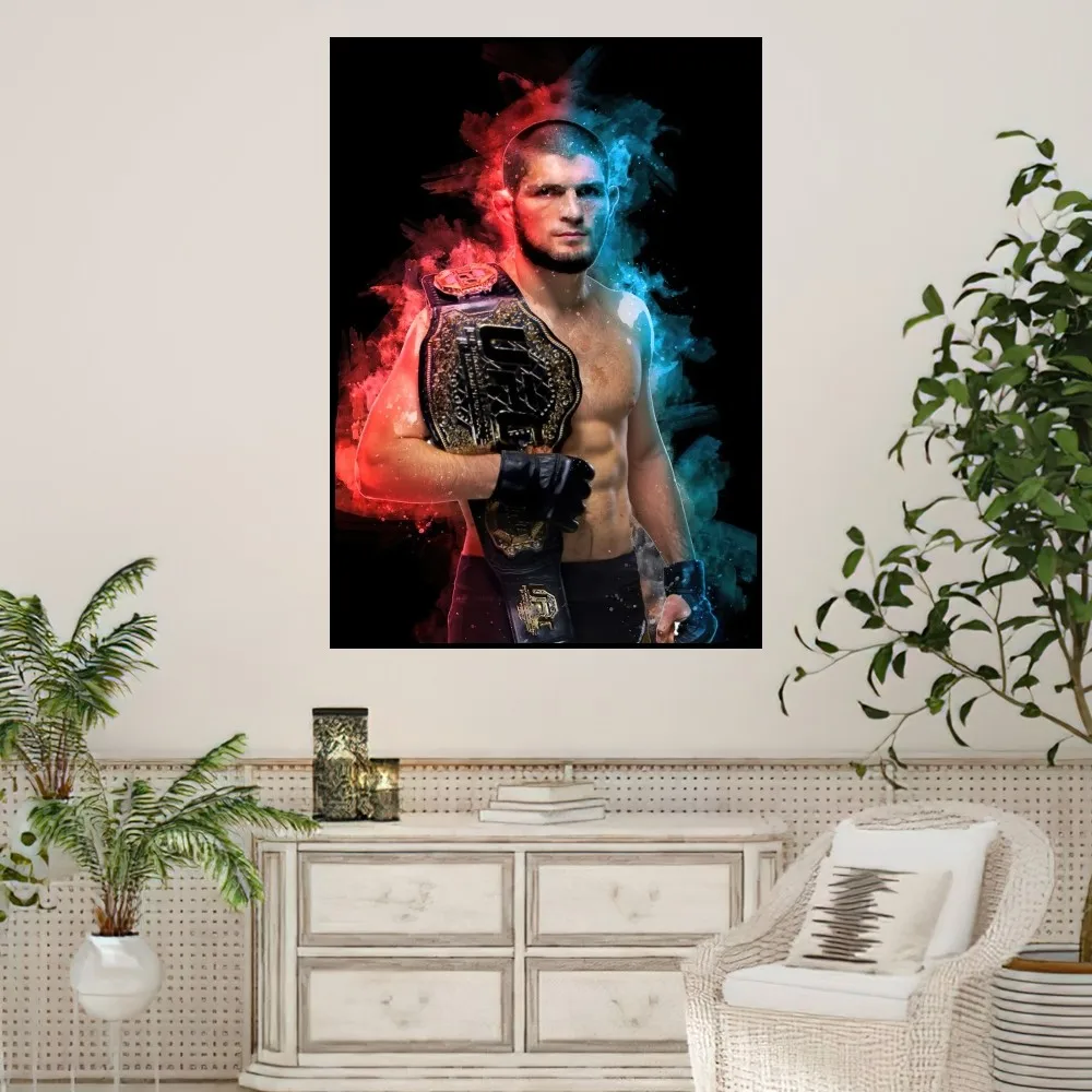 U-UFC K-Khabib Cool N-Nurmagomedov Poster Home Prints Wall Painting Bedroom Living Room Decoration Office