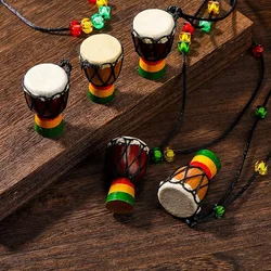 Djembe Drum Mini Pendant African Drum Wooden Classic Hand Drums,Necklace Drums And Percussion