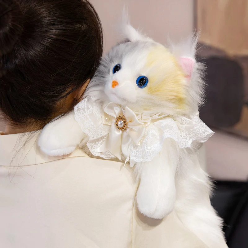 

1Pc 50cm Cute Color Cat Plushies Doll Kawaii Stuffed Animals Lovely Cartoon Pet Kitten Knapsack for Kids Birthday Gifts Decor