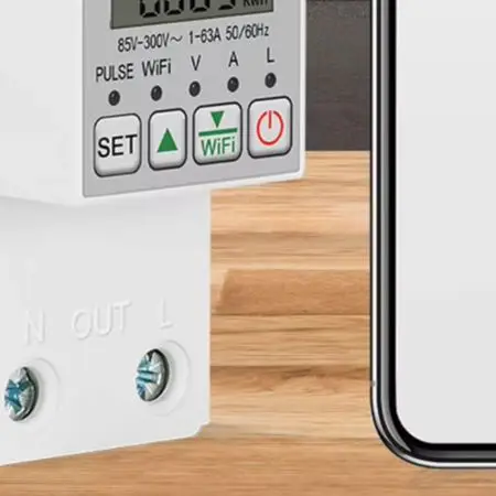 WiFi Energy Meter Kwh Switch With Voltage Current Leakage P/rotection For Home Industrial Electrical Usage Monitoring Device