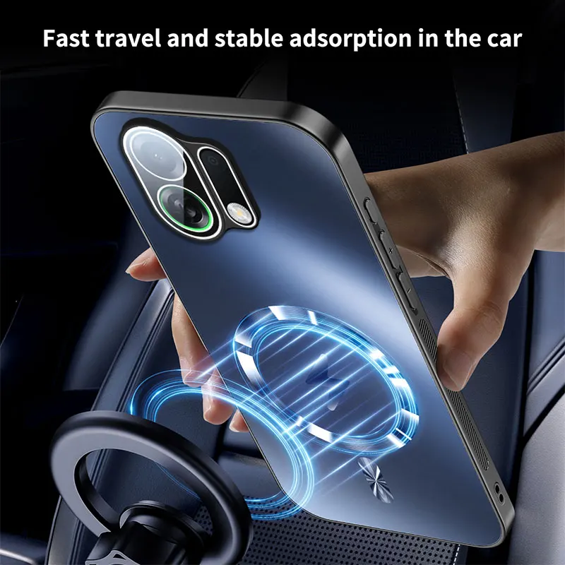 حافظة لهاتف OPPO K13 Turbo Pro جديدة AG غير لامعة غطاء مغناطيسي صلب لهاتف OPPO K13 Turbo ممتص للصدمات Funda