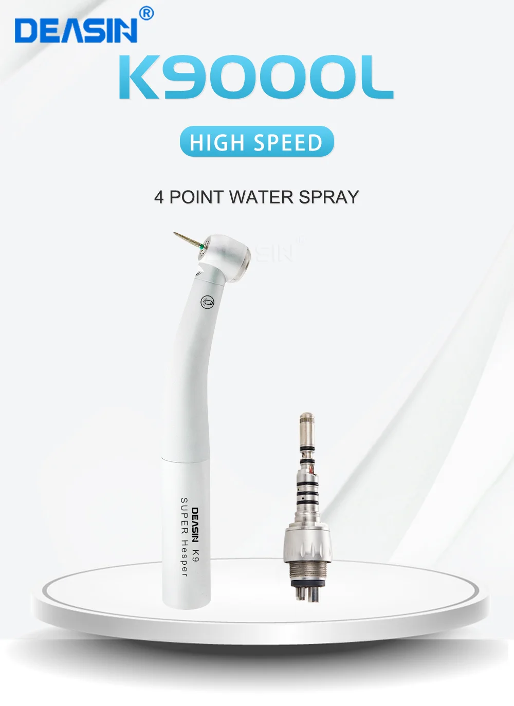 Dentist 6 Hole Fiber Optic LED High Speed Air Turbine Handpiec Handpiece Compatible for KaVo Quick Coupling Super Powerful Tool