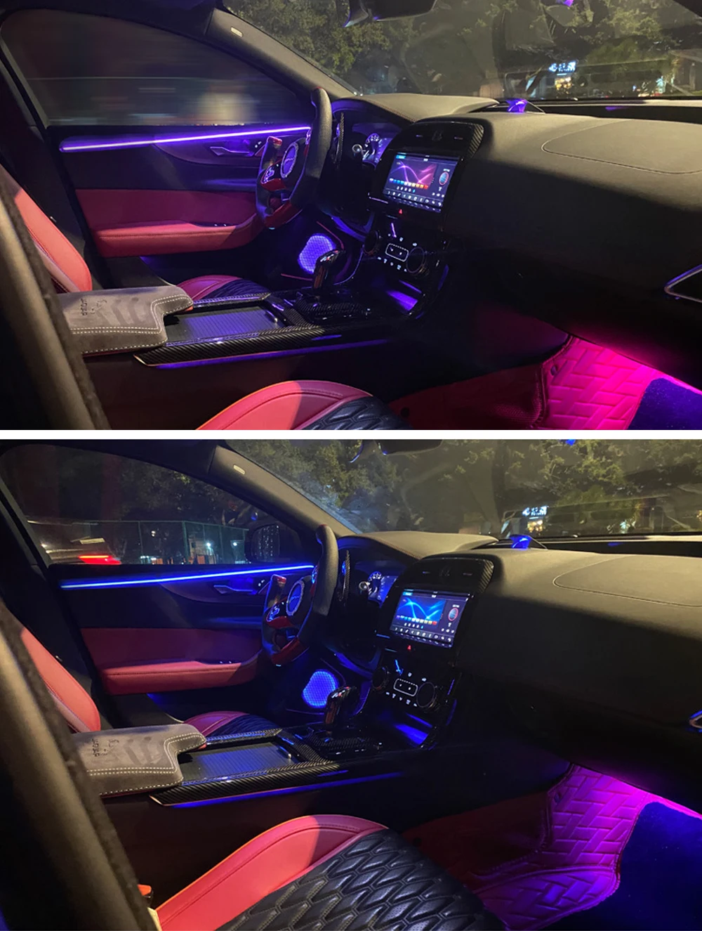 Ambient light for Jaguar XEL XFL FPACE 2016-2020original car agreement 10/color atmosphere light car interior light modification