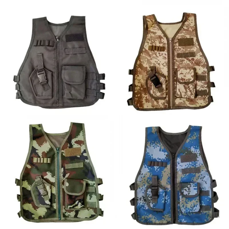 

Children Military Tactical Hunting Adjustable Vest Hunting Camouflage Uniform Jungle Hiking Clothing CS Game Vest for Kids
