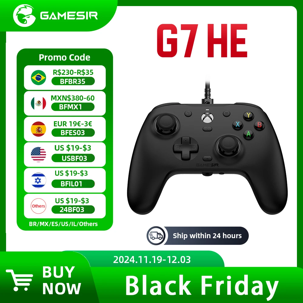 لوحة ألعاب AAA+ GameSir G7 HE Xbox Controller Hall Effect لأجهزة Xbox Series X، Xbox Series S، Xbox One X، Xbox One S، Steam،