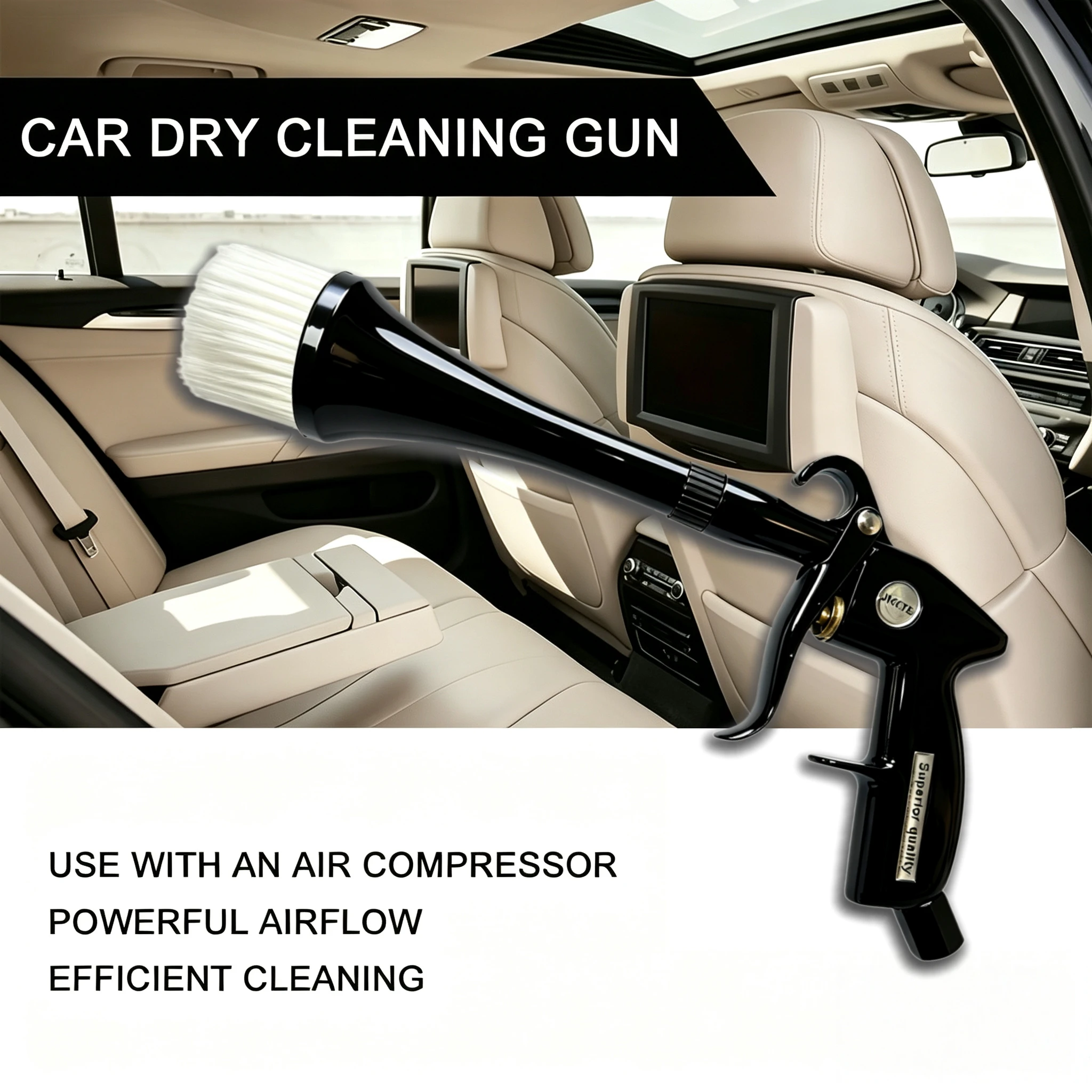 Tornado High Pressure Air Dust Blower Gun Dry Cleaning Gun Powerful Turbine Dust Dirt Blowing Cleaner Vehicle Cleaning Tool