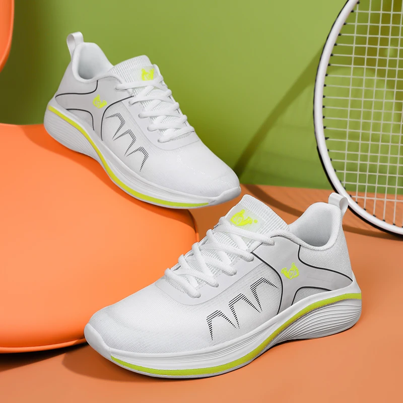 أحذية رياضية رجالية خفيفة الوزن، أحذية رياضية مريحة، أحذية صيفية قابلة للتنفس، أحذية مشي، أحذية بيضاء للرجال