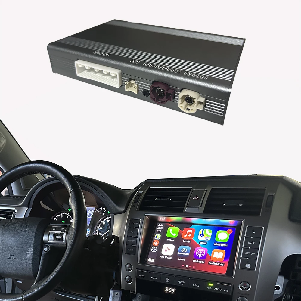 Plug Play Wireless Carplay Android Auto GPS Interface Dashboard Mount Backup Camera GX460 2015-2021 Mirror Link Original