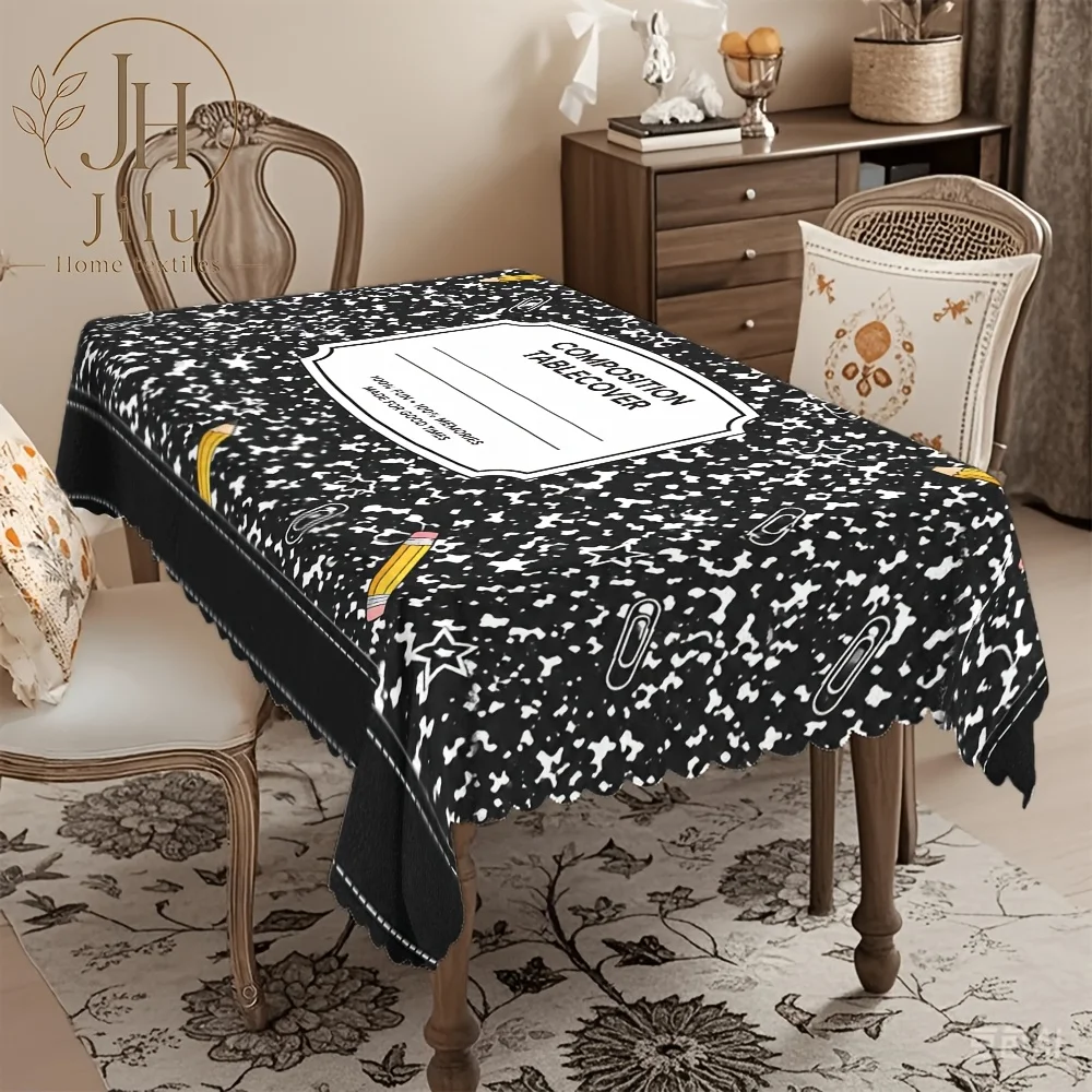 1 piece 2D flat printing tablecloth with back-to-school themeZYC