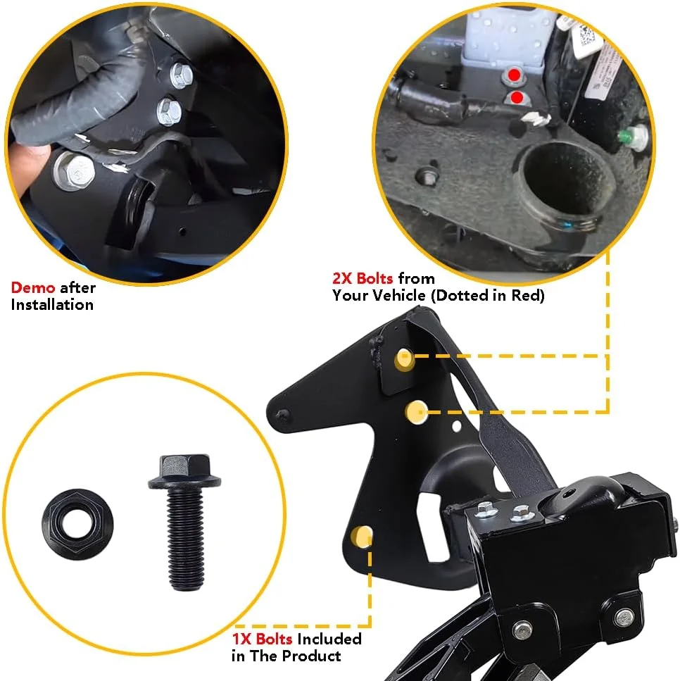 Heckklappen-Trittstufe, einziehbare Heckklappen-Trittstufe, kompatibel mit Dodge RAM 1500 DT 2019-2022, ersetzt 82215289AF 82215289AG – Detail 3