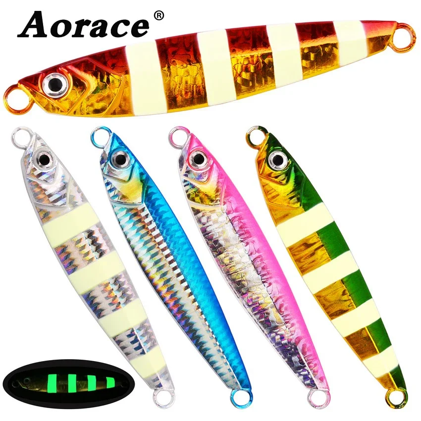 5PCS Micro Slow Jigging Metal Jig Kit Shore Casting Jigging Sea Fishing Lifelike Spoon Sea Boat Jigs Laser Artificial Bait